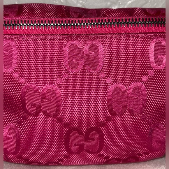 GUCCI SYLVIE SIGNATURE PINK GG FANNY PACK BELT BAG GIRLS WEB STRIPE WAIST STRAP - Picture 15 of 15